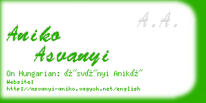 aniko asvanyi business card